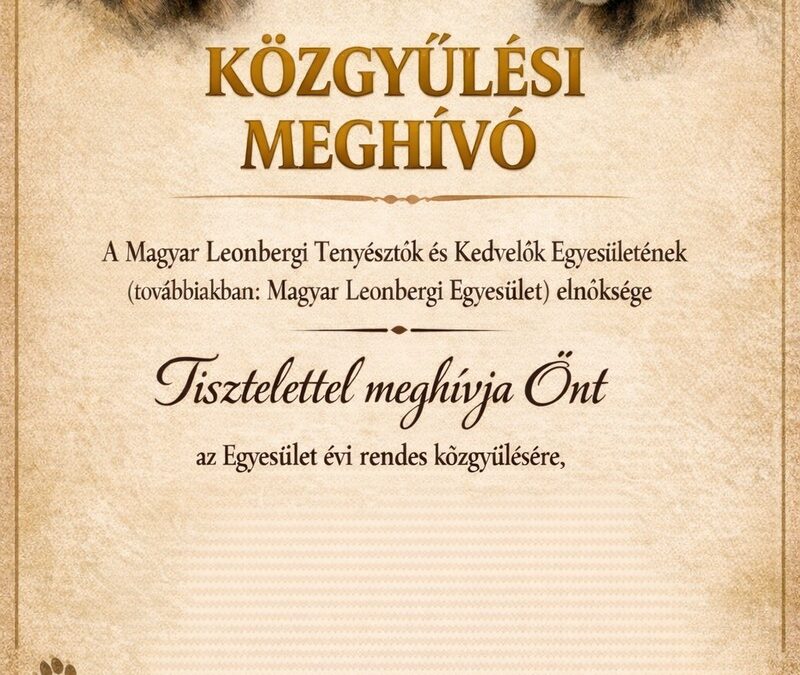 Közgyűlési meghívó